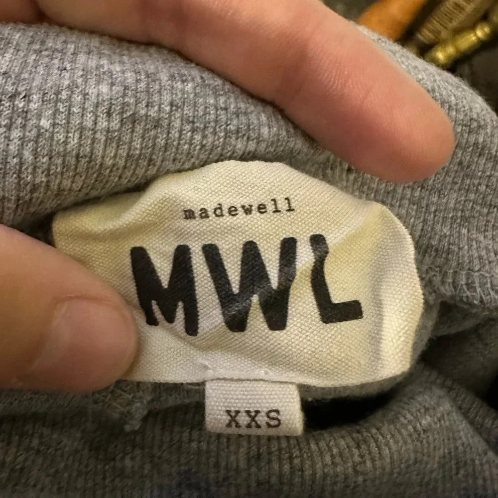 MWL Madewell Foldover waist band sporty heathered joggers size Xxs - Picture 4 of 4